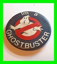 Rare Original Vintage I&#39;m A Ghostbuster Pin Back Button ~ Good Condition  - £23.87 GBP
