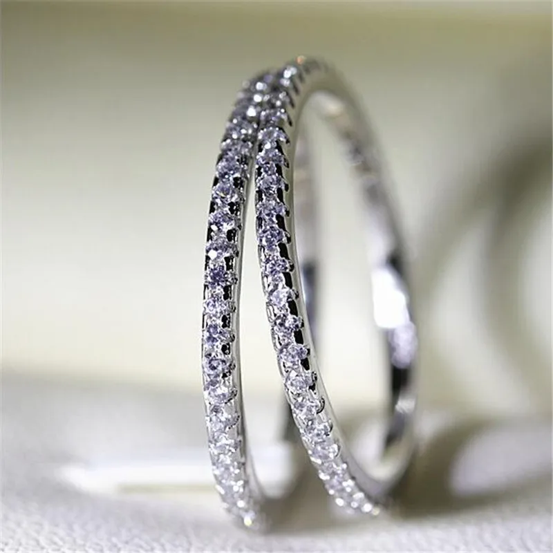  ring 925 sterling silver pave zircon cz engagement wedding band rings for women bridal thumb200