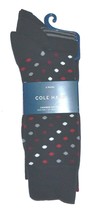 Cole Haan  Men&#39;s Cotton 3 Pare Socks Black Gray  Size 7-12 New - $21.88