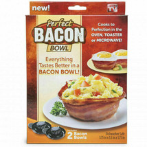 Perfect Bacon Bowl 2 Pc As Seen On TV Kitchen Gadget Cooker Microwave Oven - £17.78 GBP