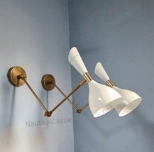 White Plug in Wall Sconce 1950&#39;s Mid Century Italian Diablo Wall Sconce Lamp - £74.16 GBP