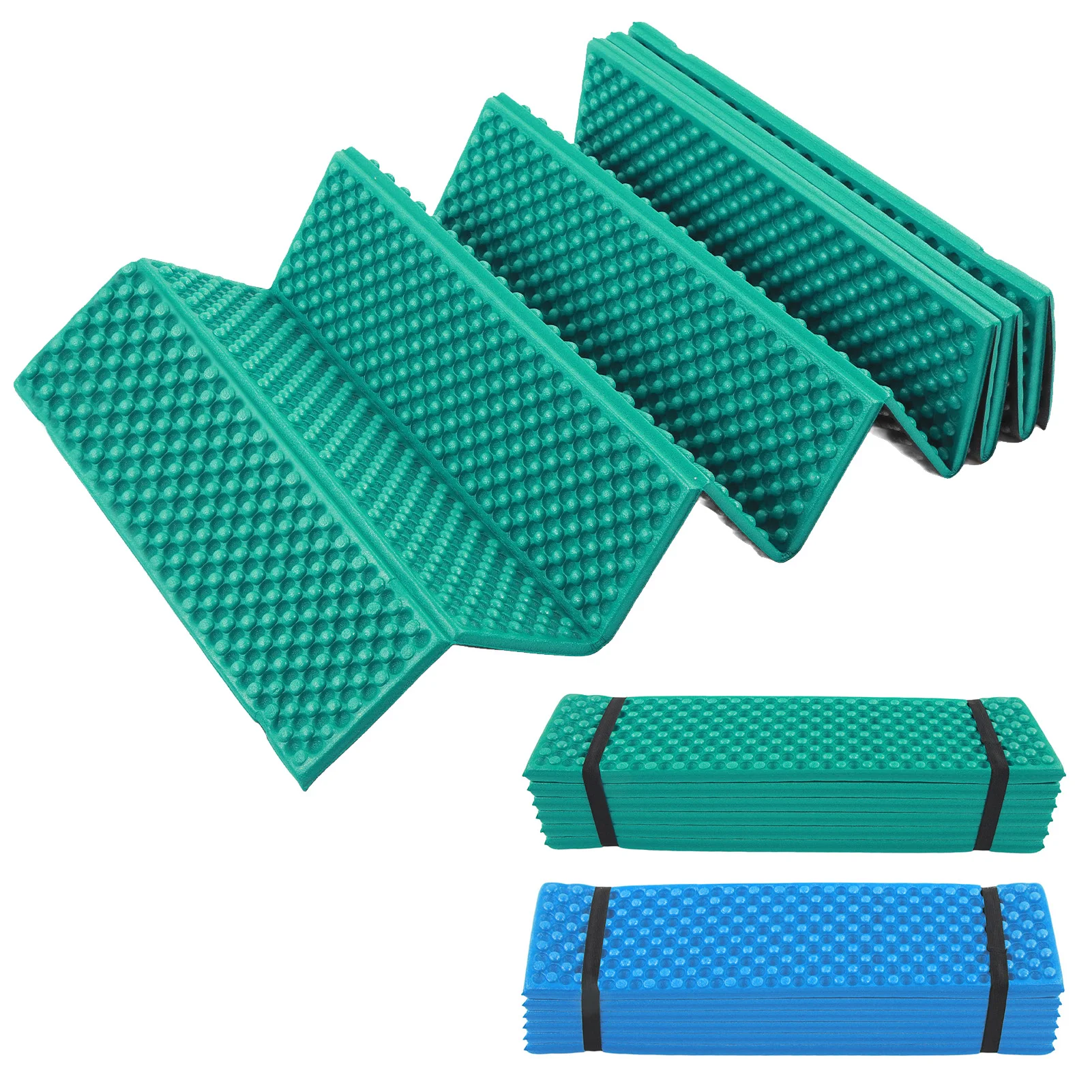Camping Mats Portable Double Egg Crate Sleeping Pad Foldable Thickened Foam - £16.19 GBP+