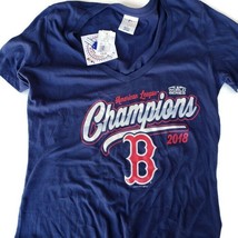 MLB Boston RedSox Womens Size M T Shirt American League Champions 2018  Blue - £8.15 GBP