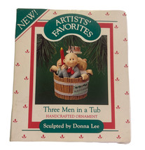 1987 Hallmark Handcrafted Ornament &quot;Three Men in a Tub&quot; Artist&#39;s Favorite Rhyme - £7.42 GBP