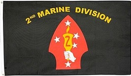 2nd Marine Division Flag - 3x5 Ft - £15.68 GBP