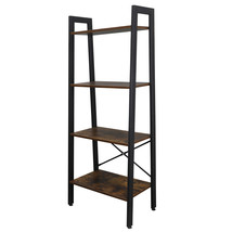 Plant Flower Stand Rack Storage Brown Multifunctional 4 Shelf Bookcase L... - £62.03 GBP