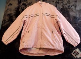 Fashion Bug Jacket Women Size Medium Pink 100% Polyester Long Sleeve Full Zipper - £18.69 GBP