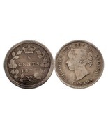Canada 1870 Et 1885 Argent 5C 2 Pièce de Monnaie Lot Bon - Fin + État - €37,97 EUR