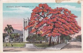 Episcopal Church Honolulu T.H. Hawaii Hi Poiciana Tree Postcard D36 - £2.39 GBP