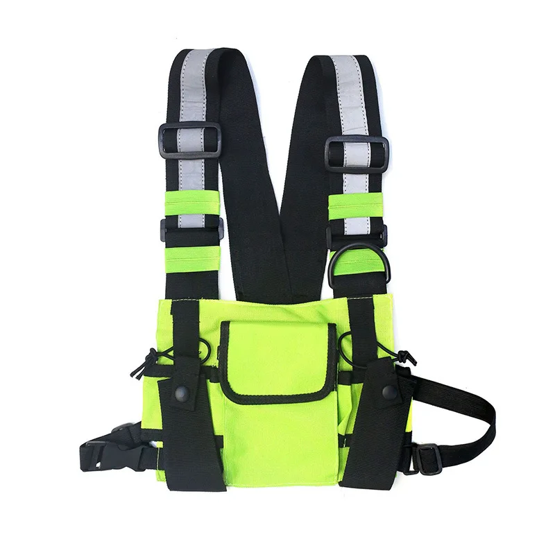 Radio Chest Harness Universal Reflective Holster Vest Pack Front Waist Pouch for - £54.02 GBP