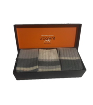 Urbanknit Men's 3 Super soft Socks Designed In England  GRAY  NEW imperf... - $26.70