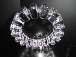 HEAVY CLEAR GLASS SPROCKET 7.5" DIAMETER  ASHTRAY image 4
