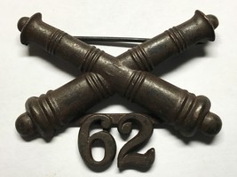 1902-1905, U.S ARMY ARTILLERY CORPS, BRONZE, 62nd FIELD ARTILLERY, COLLA... - $35.00