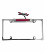 Chrome License Plate Frame w/Red LED Third Brake Light &amp; White LED Licen... - $60.30 CAD