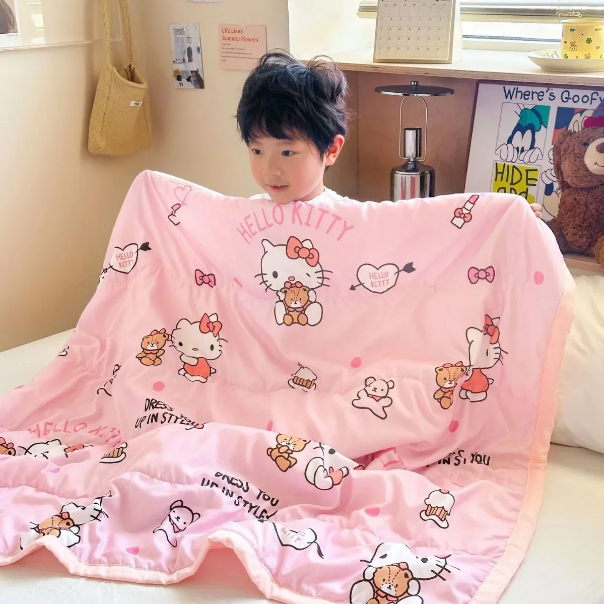 Sanrio Children Summer Bedding Infant Air Conditioning Kuromi Napping Machine Wa - $21.89