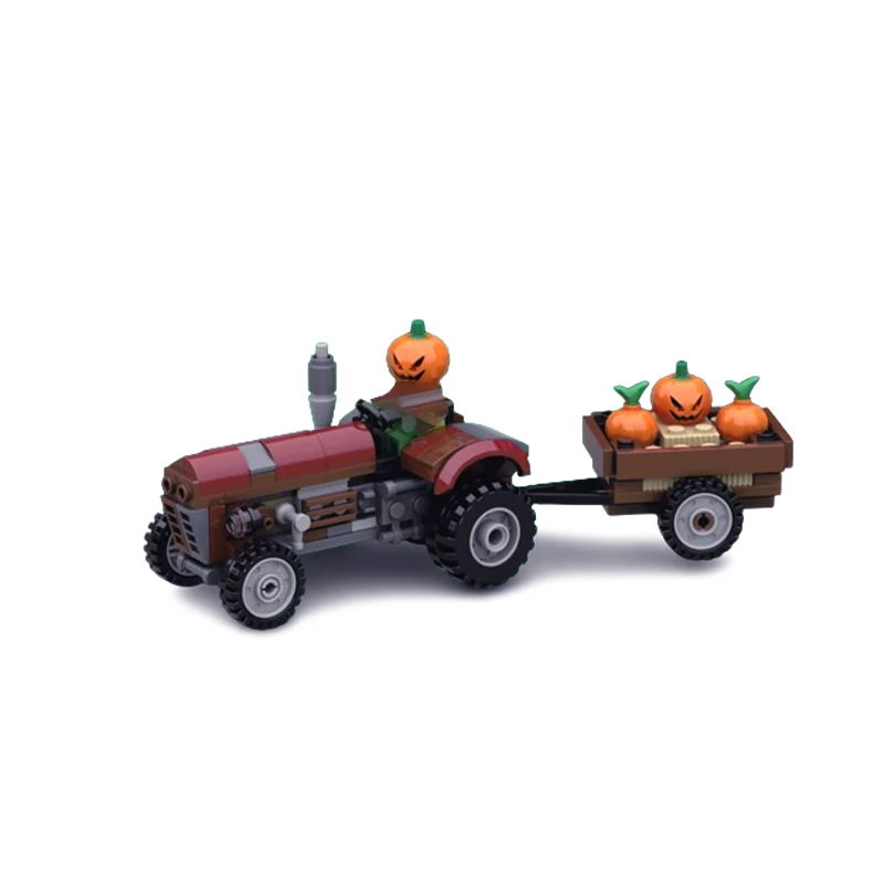 MOC-159181 Architectural Building Block Halloween Tractor - Spooky Halloween Moc - £27.11 GBP