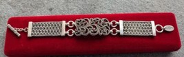 Lois Hill  Heavy Ornate Sterling Silver  Toggle Clasp Bracelet  - £180.07 GBP