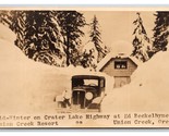 RPPC Beckelhymer Beckie&#39;s Resort Winter Union Creek Oregon OR UNP Postca... - £29.96 GBP