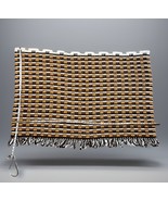 Vtg Crochet Window Curtain Afghan Orange Fringe 50x35 Roseanne Grannycor... - $135.81 CAD