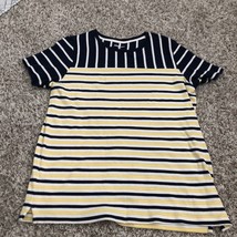 Kim Rogers Women&#39;s Size Small  Short sleeve stripped top shirt blouse 1776 - £8.08 GBP