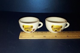Vtg Miniature Ceramic Porcelain Teddy Bear Child Kids Toy 2psc. Tea Cup cups - £3.86 GBP