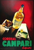 Campari Cordial Liquor Vintage Poster Ceramic Tile Mural Backsplash Medallion - $59.39+