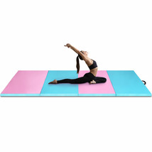 4' x 10' x 2" Folding Gymnastics Tumbling Gym Mat Stretch Yoga Mat Fitness - £142.81 GBP