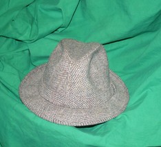 Vtg Pendleton Tweed Fedora Virgin Wool Warm Winter Head Cover Stylish Hat Mcm - £22.55 GBP