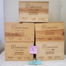 Lot of 5 Rare Wine Wood Panel 1992 Dominus Napa California Vintage Crate... - $78.21