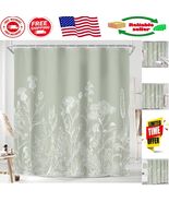 Extra Long Sage Green Wildflower Shower Curtain 72&quot;W x 84&quot;H for Nature L... - $775.27 MXN