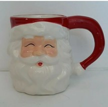 SANTA Figural 3D Christmas Holiday 18 Oz Coffee Mug Cup Ceramic (NEW) A - $13.85