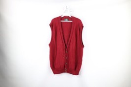 Vtg 90s Streetwear Mens Large Faded Cotton Argyle Diamond Knit Sweater Vest USA - £46.47 GBP