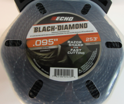 GENUINE ECHO BLACK DIAMOND TRIMMER LINE .095 1LB PKG at least 210+ FEET - $20.79