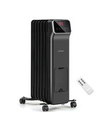 1500W Oil Filled Radiator Heater with Remote Control 3 Modes 24H Timer-B... - $199.07 CAD