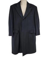 Neiman Marcus 100% Wool Town Overcoat 40R Black - £79.08 GBP
