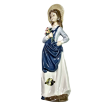 Mediflor Valencia FIGURINE / Woman in Bonnet w/ Flowers from SPAIN VINTA... - $730.41 MXN
