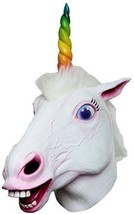 Rainbow Unicorn Halloween Full Head Costume Latex Mask Cosplay Adult One... - $920.70 MXN