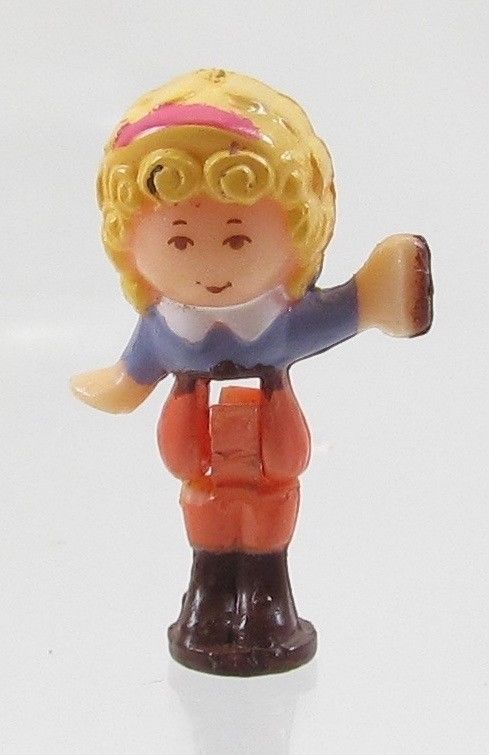 1991 Vintage Polly Pocket Doll Dream World - Polly OrangeJodhpurs/Brown Belt) - $7.50