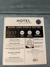 Hotel Signature Sateen 800 TC XL Staple  Cotton Queen Sheet Set 6 piece Citadel - £45.66 GBP
