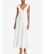 Ralph Lauren 100% Cotton Eyelet open Back Dress NWT Size 10 NWT - $110.00