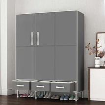Bedroom Closets Wardrobes Storage Cabinet Drawers Women Clothing Rack Stand Ward - £326.92 GBP