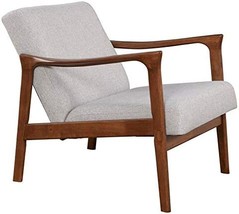 Alpine Furniture Zephyr Mid-Century Retro Accent Lounge Chair Wooden Arm - £236.55 GBP