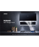 ROBAM 30&quot; Touchless LED Side Absorption Onyx Black Glass Range Hood CWX-... - £622.78 GBP