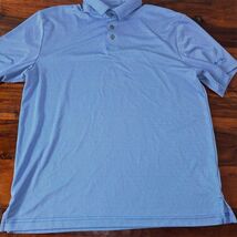Ben Hogan Men's Large Blue Geometric Polo Shirt Golf Casual - $14.55