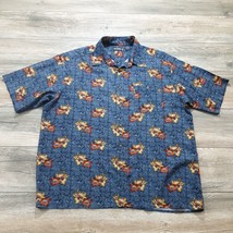 Puritan Short Sleeve Shirt Men XL Casual Shirt Vacation Party Floral Soft Rayon - £11.74 GBP