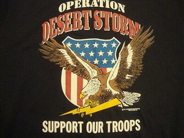 Vintage new NOS Operation Desert Storn military support troops RARE T Shirt L - £14.74 GBP
