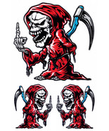 D378 Skull Reaper Dead Sticker Moto Racing Tuning Size 27x18 cm / 10x7 inch - $5.47 CAD
