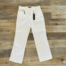 Nine West White Jeans Cropped Ankle Zipper Pockets Womens Size 8 - £7.60 GBP