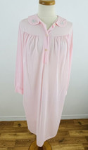 Vintage Vasserette Hollywood Women&#39;s M Pink Nylon Short Robe Nightgown - £20.92 GBP