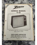 1979 Zenith TV-60 Television Service Manual - €8,50 EUR